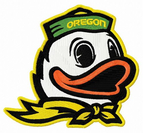 Oregon Duck machine embroidery design