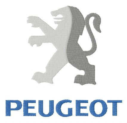 Peugeot alternative logo machine embroidery design