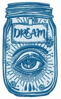 Dreams in jar embroidery design