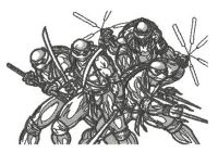 Teenage Mutant Ninja Turtles sketch embroidery design