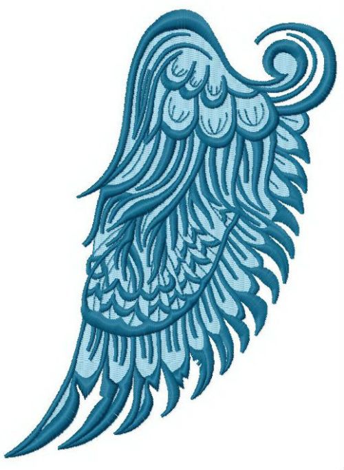 Wing machine embroidery design