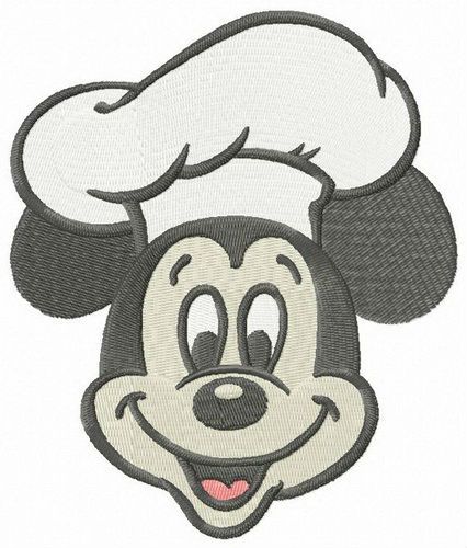 Chef Mickey machine embroidery design
