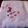 Bath towel embroidered with butterfly design