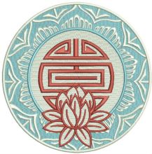 Lotus embroidery design