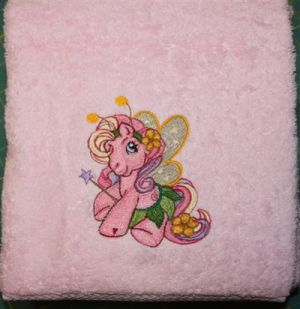 my little pony towel embroidered