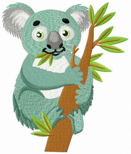 Koala machine embroidery design