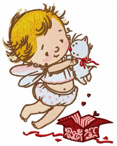 Baby cupid 5 machine embroidery design