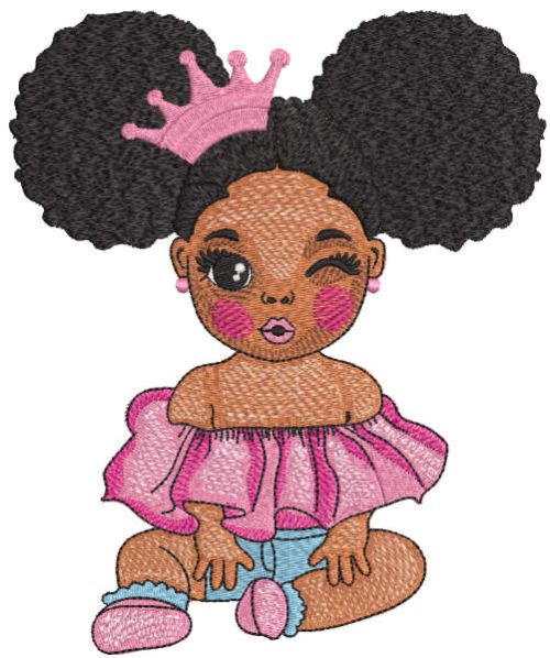 Born a princess embroidery design