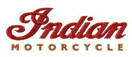 Indian Motocycle logo machine embroidery design