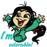 Happy Vanellope 2 embroidery design