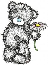 Teddy Bear with chamomile applique