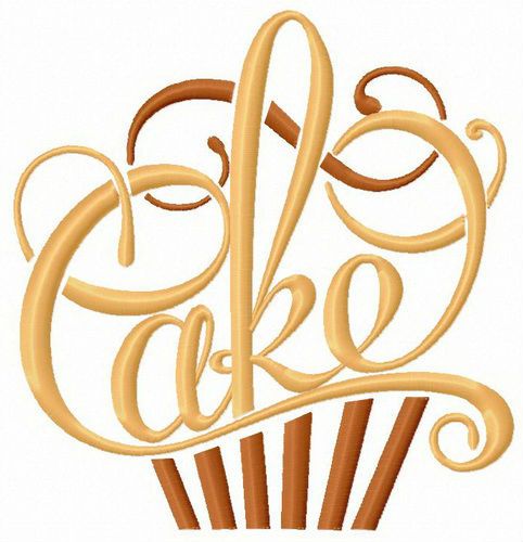 Cake machine embroidery design
