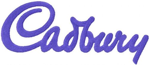 Cadbury logo machine embroidery design