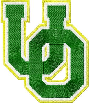 University of Oregon logo machine embroidery design