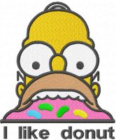I like donut embroidery design