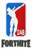 Fortnite Dab embroidery design