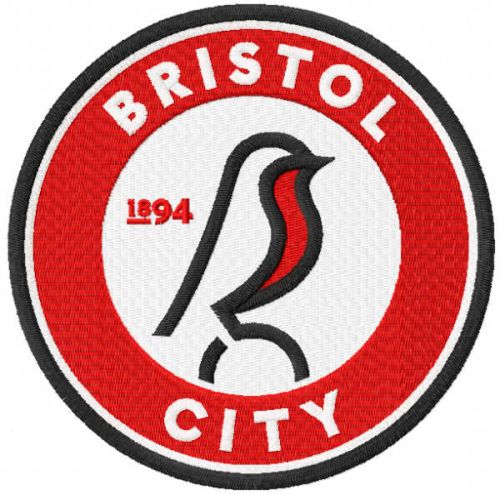 Bristol city logo embroidery design