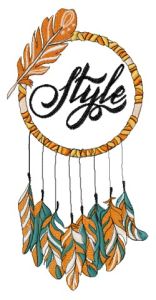 Dreamcatcher style embroidery design