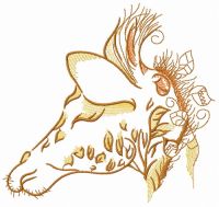 Sleepy giraffe 3 embroidery design