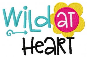 Wild at heart embroidery design