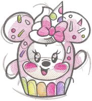 Minnie Mouse sweet embroidery design