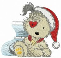 Amusing dog embroidery design