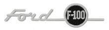 Ford F-100 logo embroidery design
