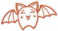 Teasing bat embroidery design