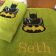 Towels with Batman embroidery design