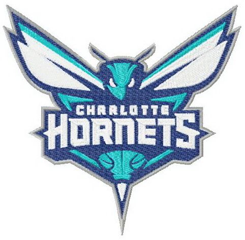 Charlotte Hornets alternative logo 2 machine embroidery design