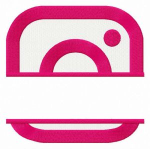 Instagram girlish logo monogram embroidery design