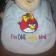Angry Birds Red design embroidered on baby bib