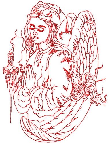 My angel machine embroidery design