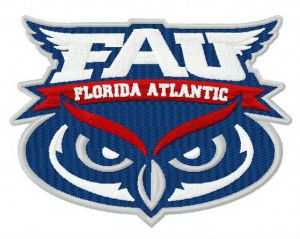 Florida Atlantic Owls logo embroidery design