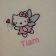 Embroidered Hello kitty fairy design on towel