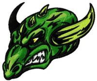Grass dragon embroidery design
