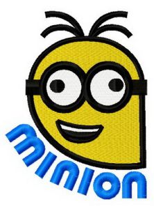 Crazy Minion embroidery design