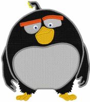 Black bird embroidery design