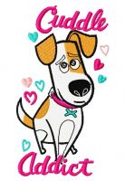 Cuddle Addict embroidery design