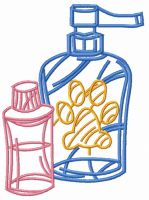 Dog's shampoo embroidery design