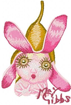 Gumnut Girl machine embroidery design