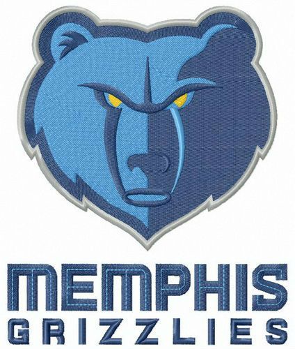 Memphis Grizzlies logo machine embroidery design