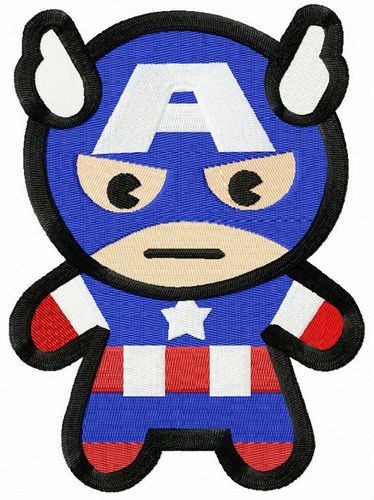 Severe Captain America machine embroidery design