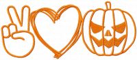 Halloween symbols embroidery design