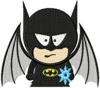Batman south park style embroidery design