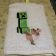 Embroidered bath towel with minecraft design