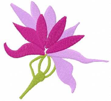 Violet flower free embroidery design