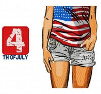 4th of July embroidery design