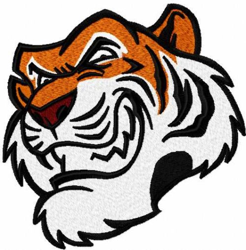 tiger tribal mascot embroidery design 9