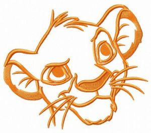 Simba's muzzle embroidery design